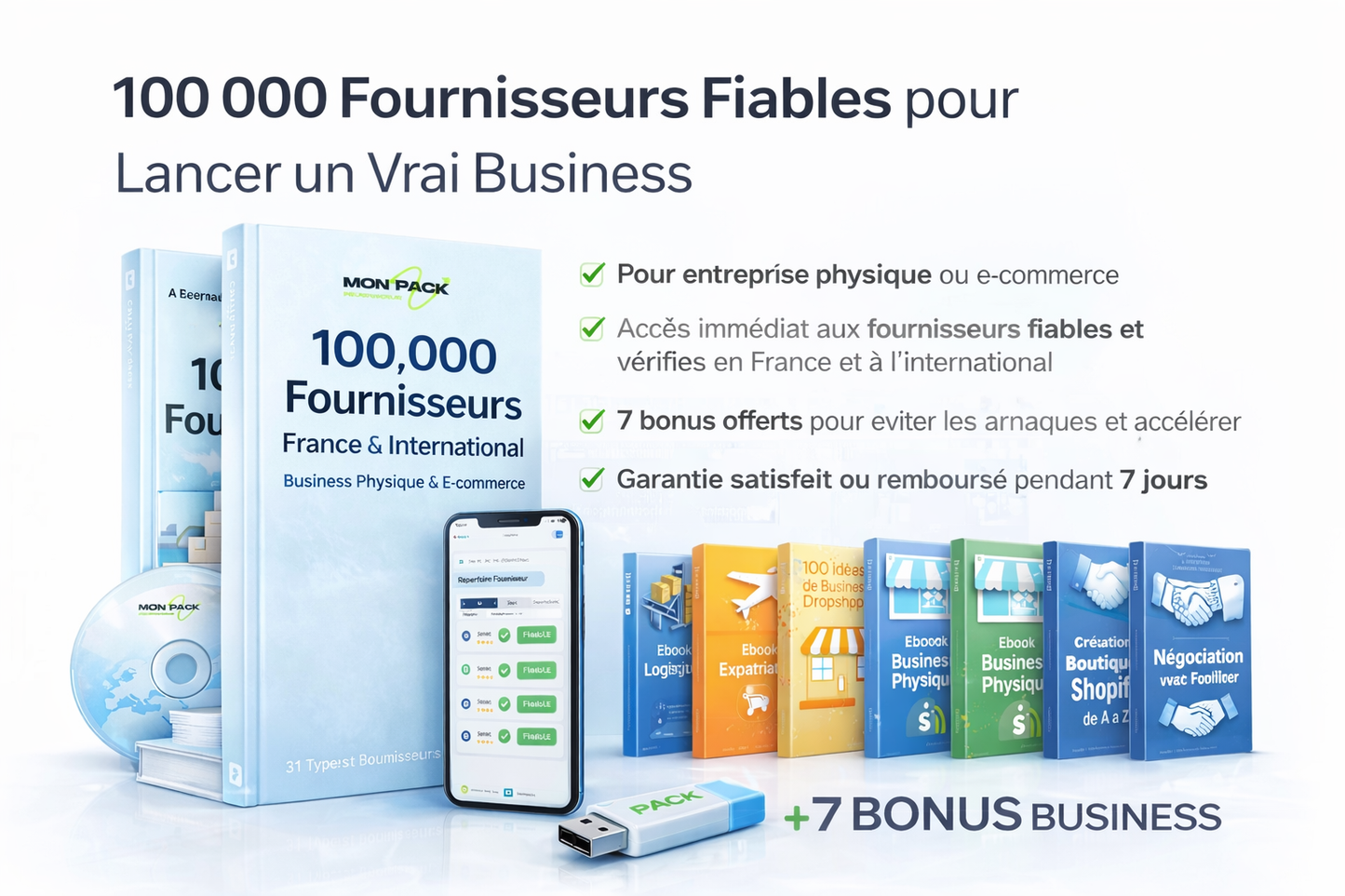 Le Répertoire Professionnel de 100 000 Fournisseurs Fiables + 7 bonus business inclus