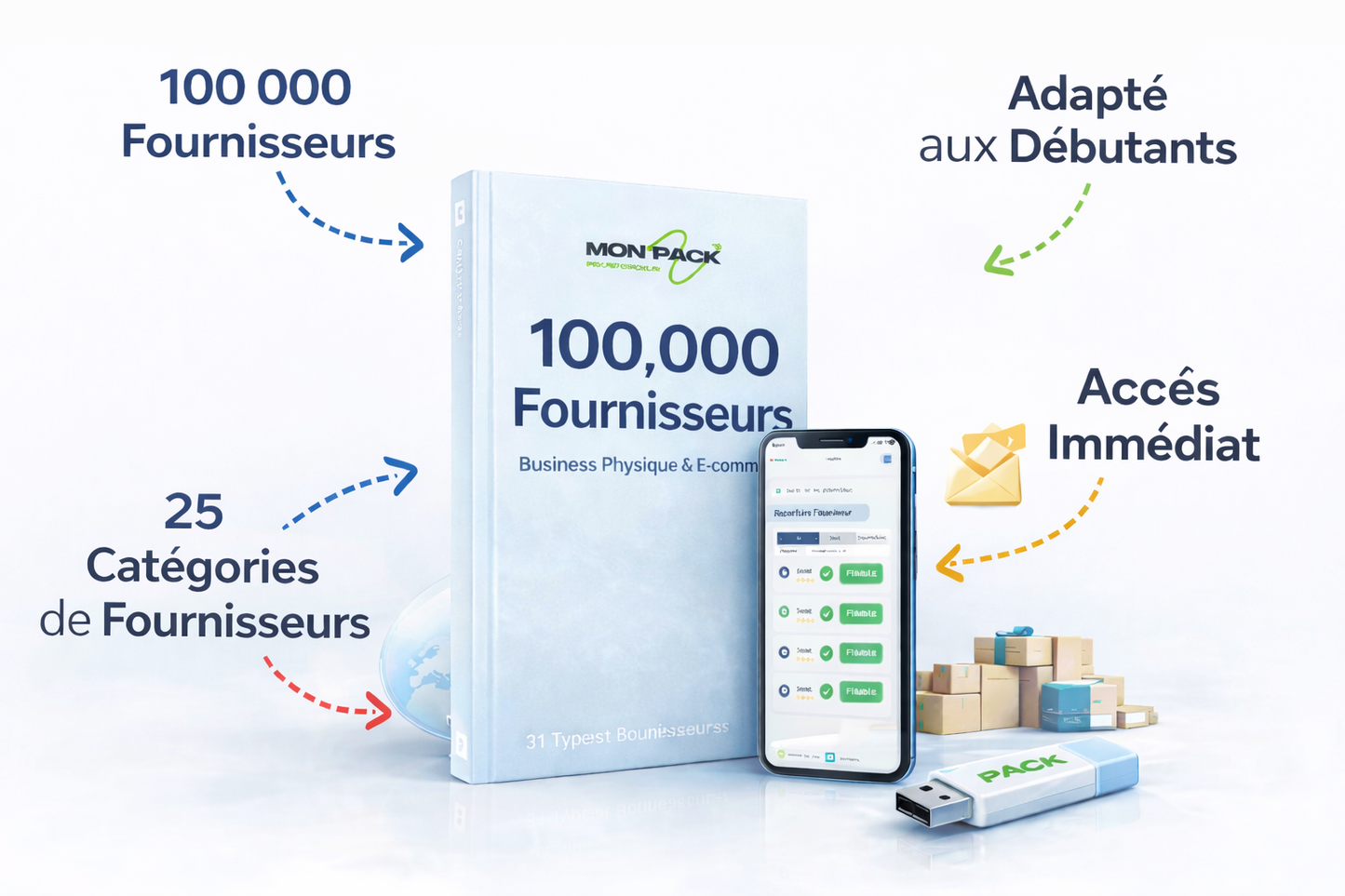 Le Répertoire Professionnel de 100 000 Fournisseurs Fiables + 7 bonus business inclus